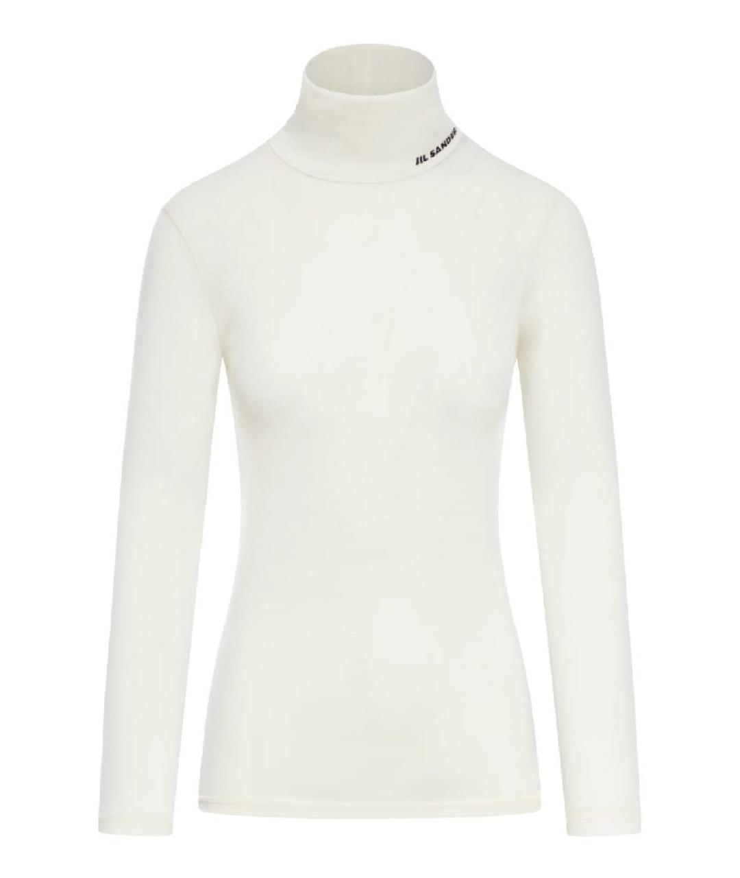 JIL SANDER Белая шерстяная водолазка, фото 1