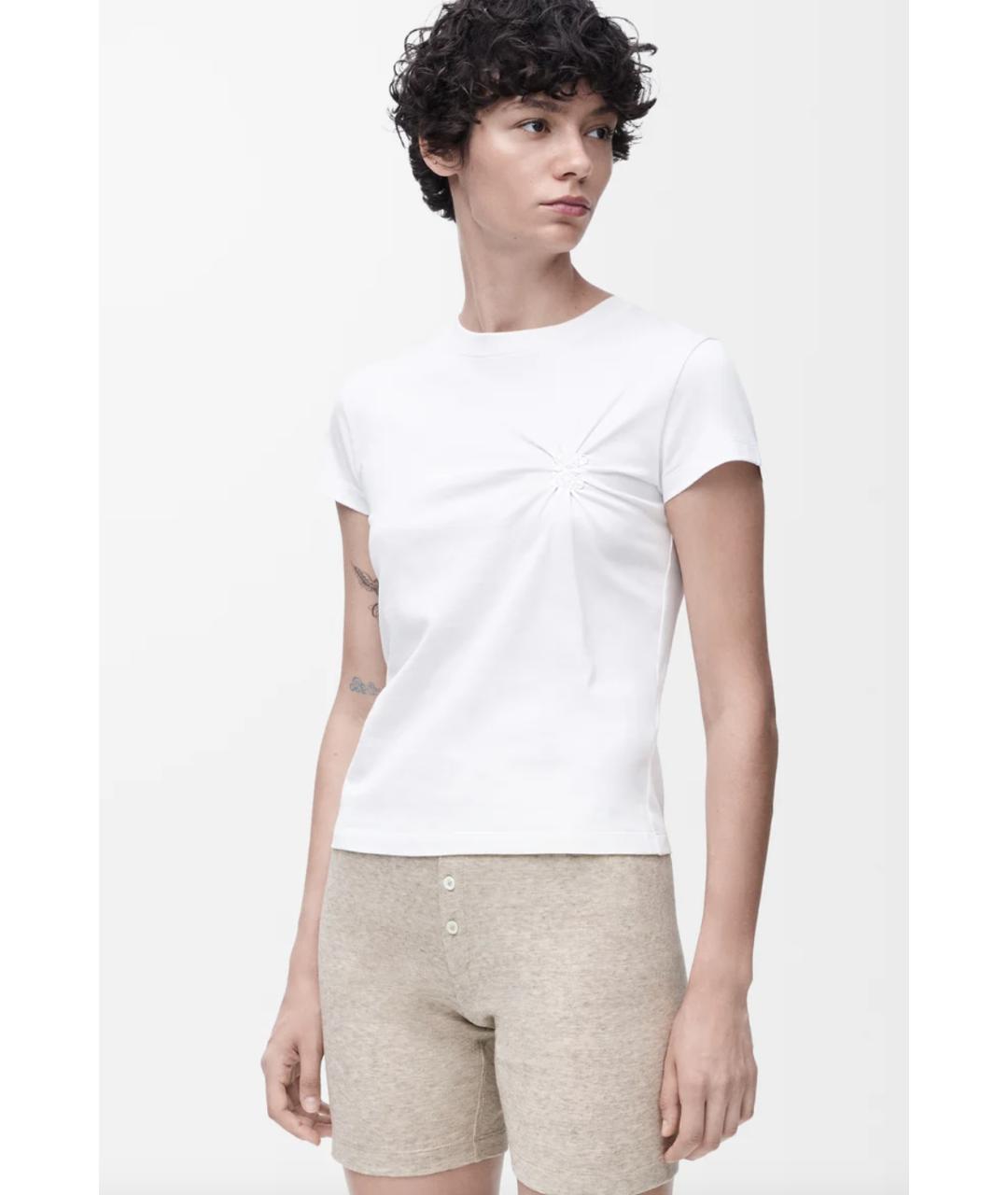 LOEWE Белая хлопковая футболка, фото 2