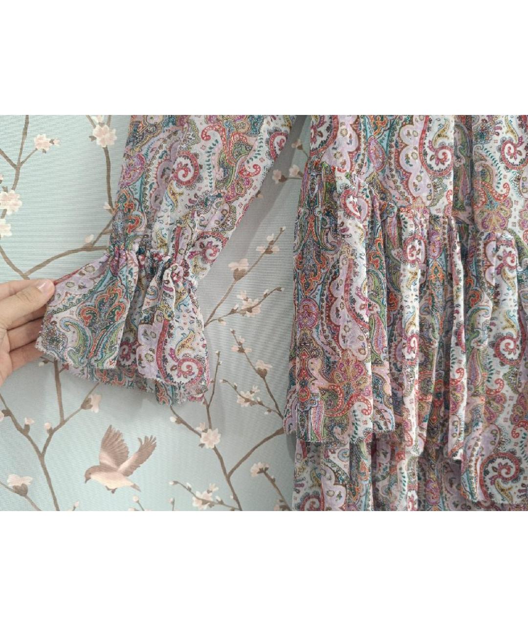 ZIMMERMANN Мульти шелковое коктейльное платье, фото 5