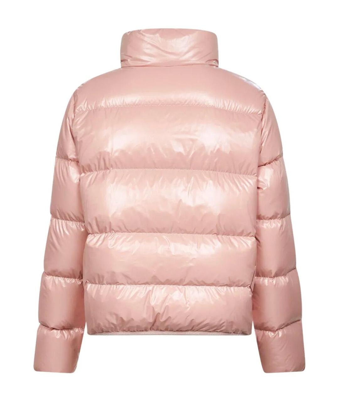 MONCLER Розовый полиамидовый пуховик, фото 2