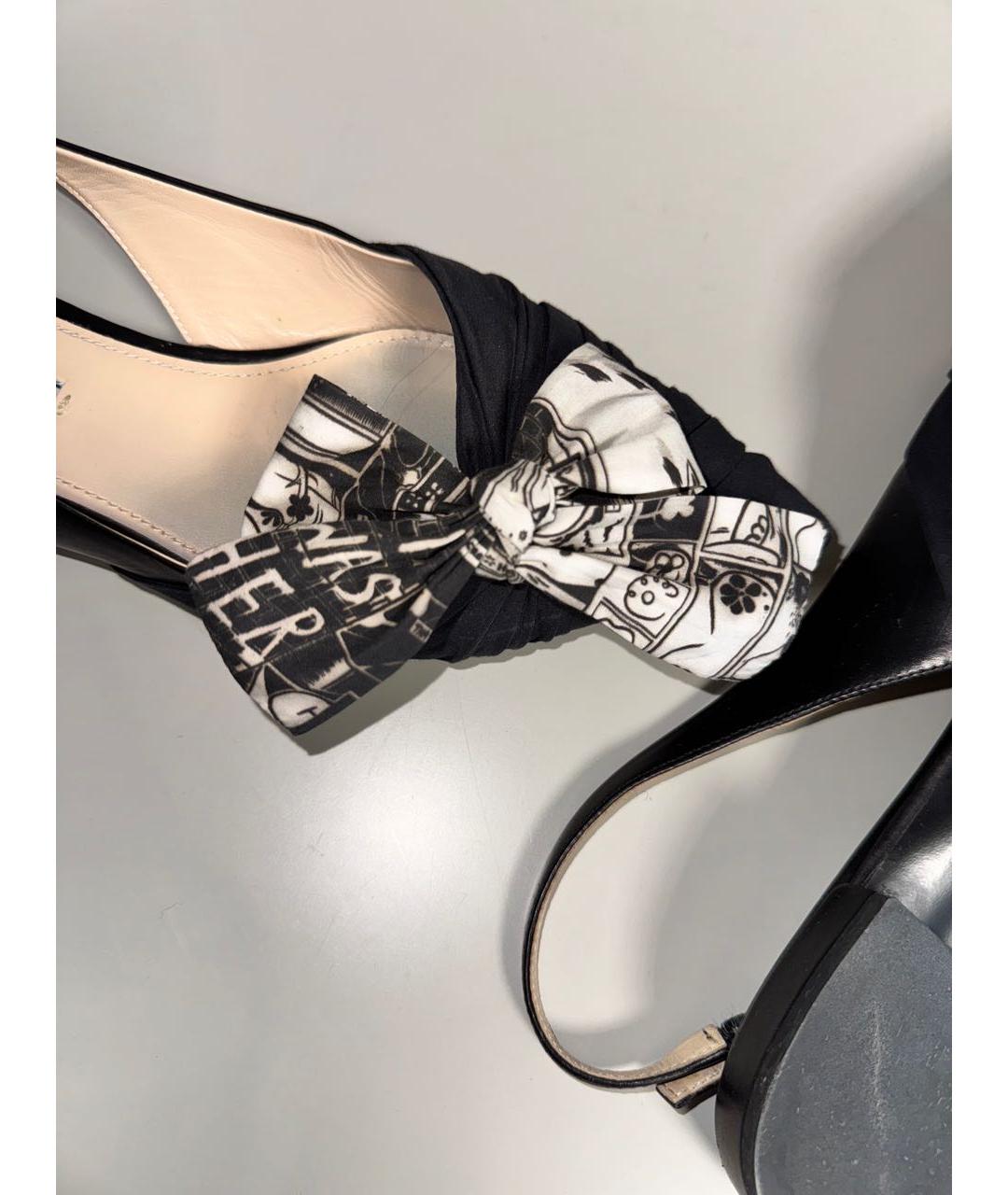 PRADA Черные текстильные мюли, фото 3