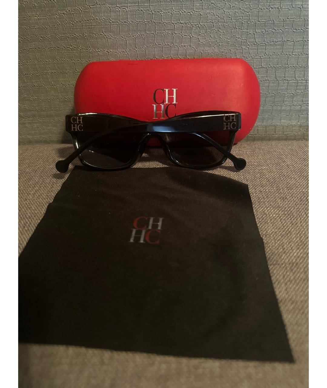 CAROLINA HERRERA Черные пластиковые солнцезащитные очки, фото 4