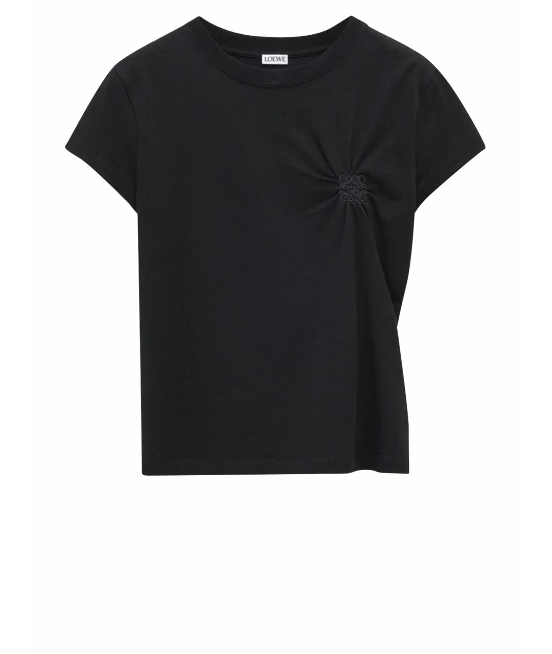 LOEWE Черная хлопковая футболка, фото 1
