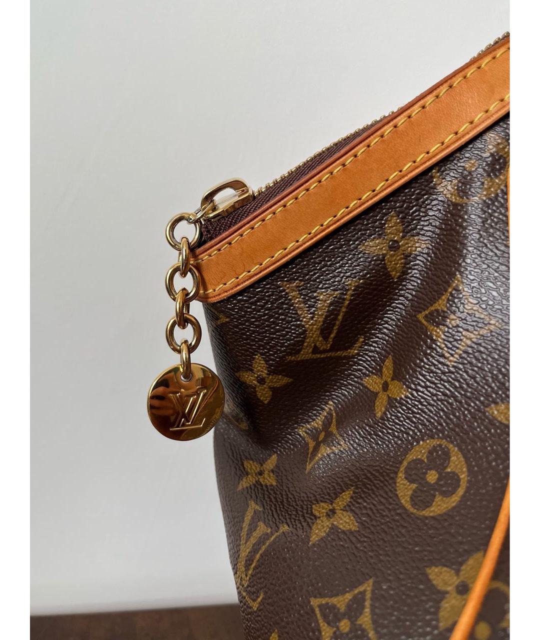 LOUIS VUITTON Коричневая кожаная сумка с короткими ручками, фото 5