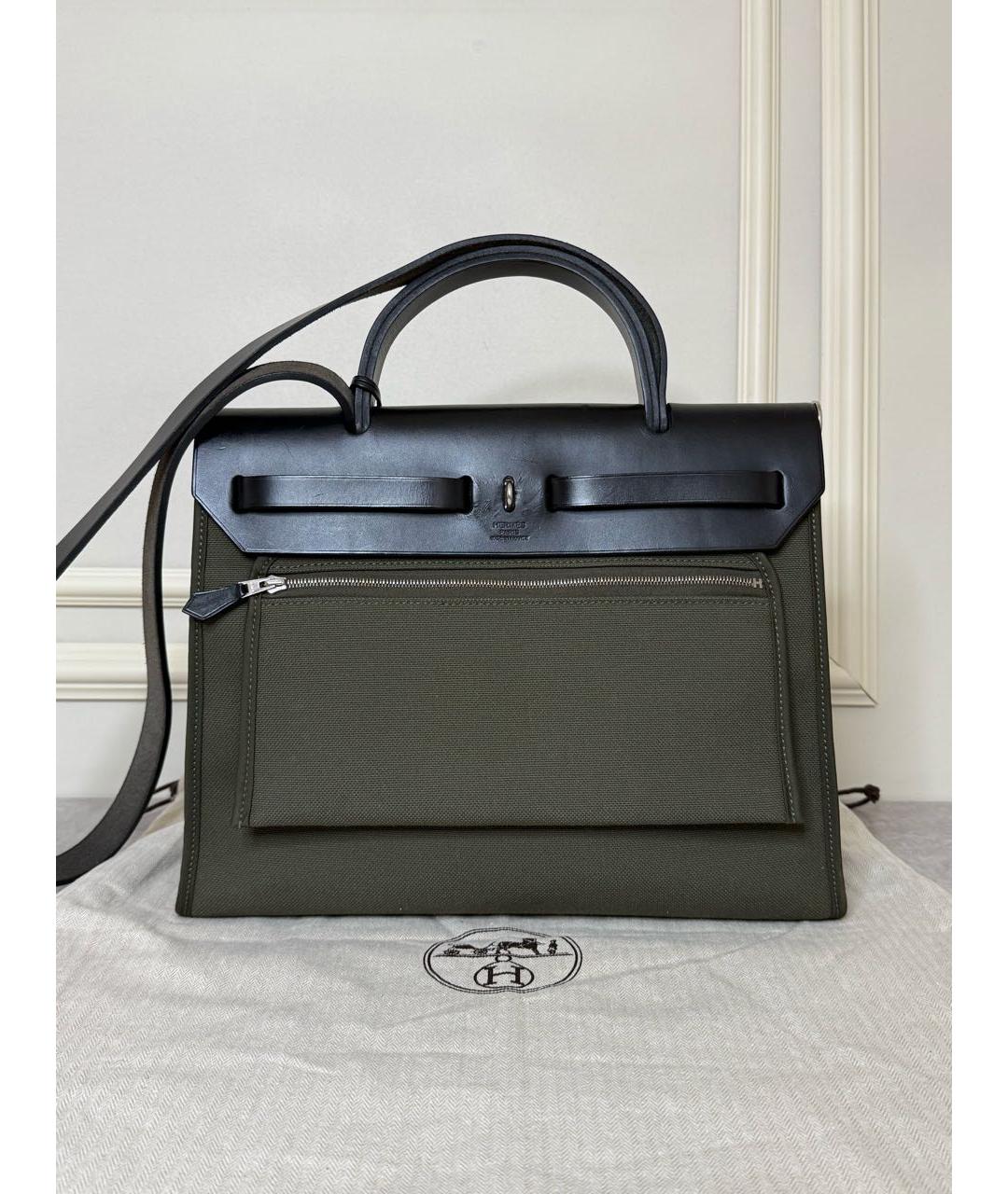 HERMES Хаки сумка через плечо, фото 2