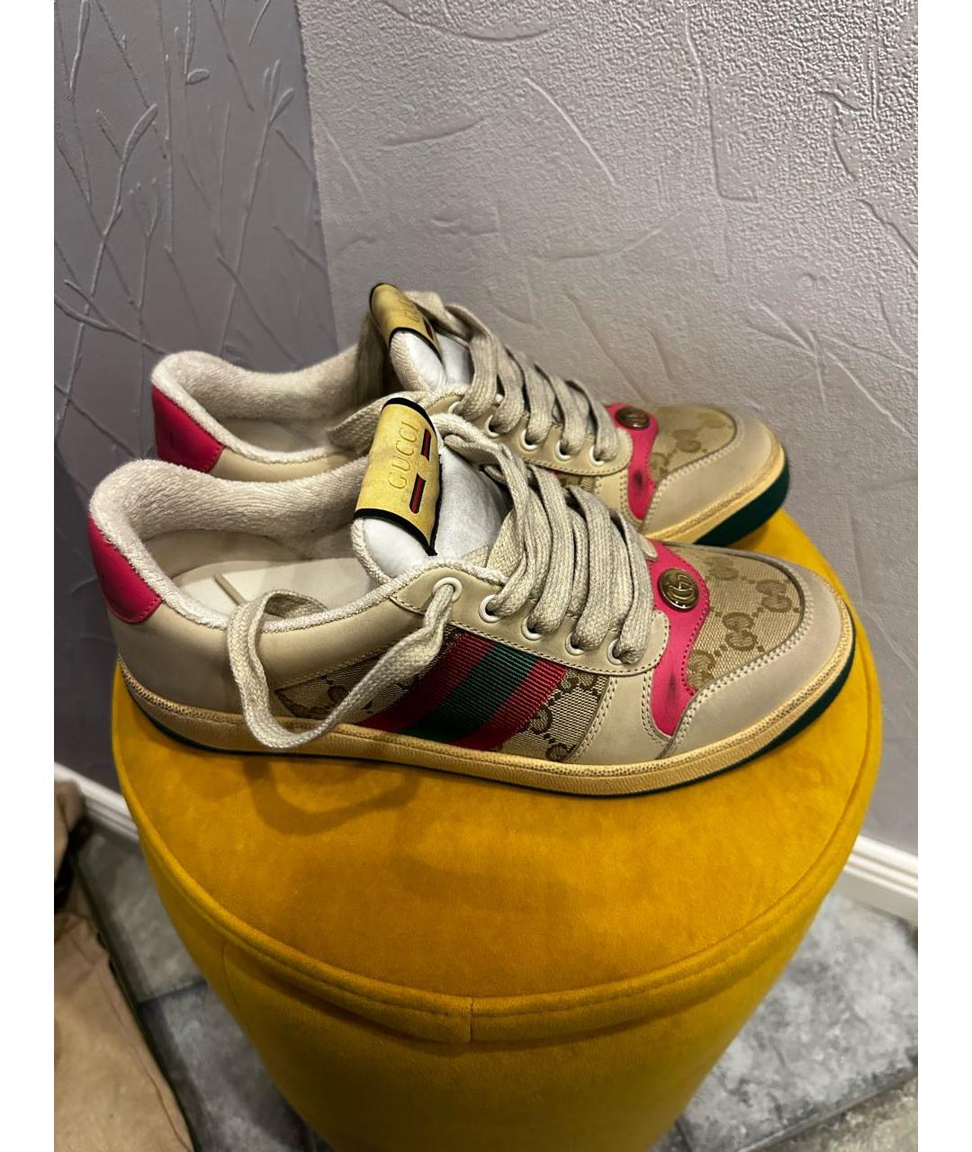 GUCCI Кожаные кеды, фото 8