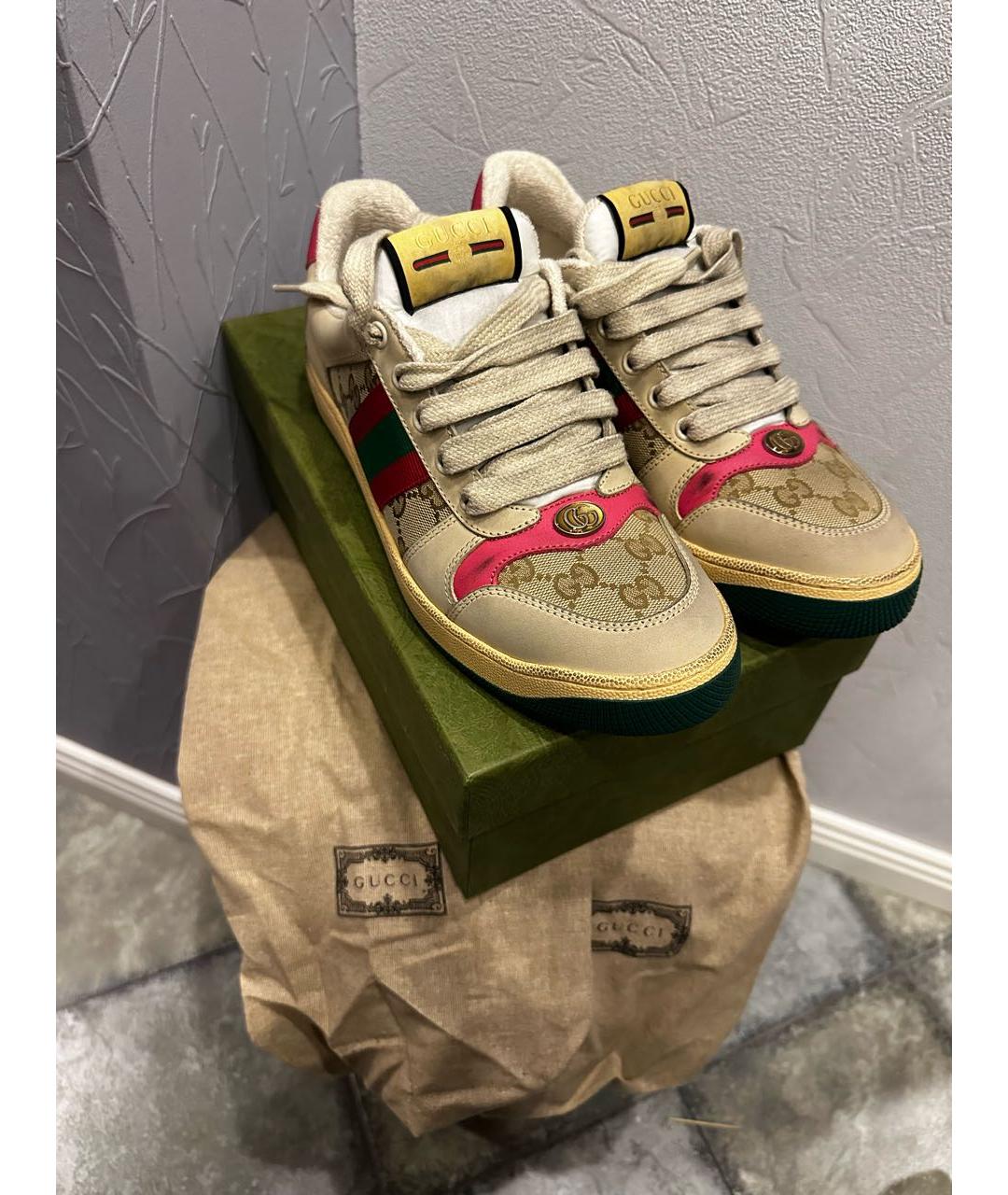 GUCCI Кожаные кеды, фото 7