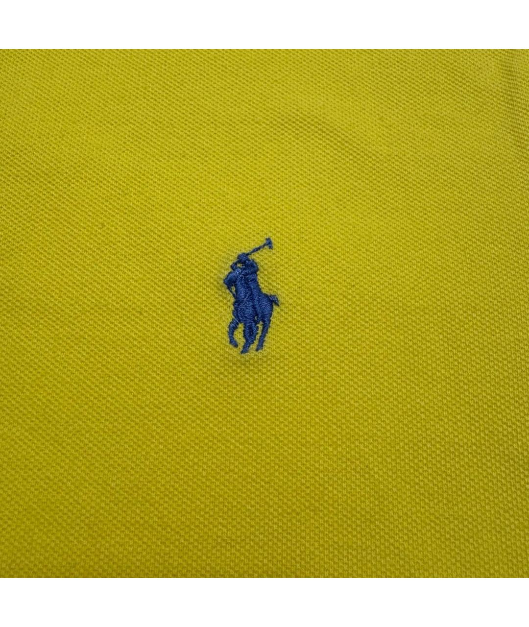 POLO RALPH LAUREN Желтое хлопковое поло с коротким рукавом, фото 3