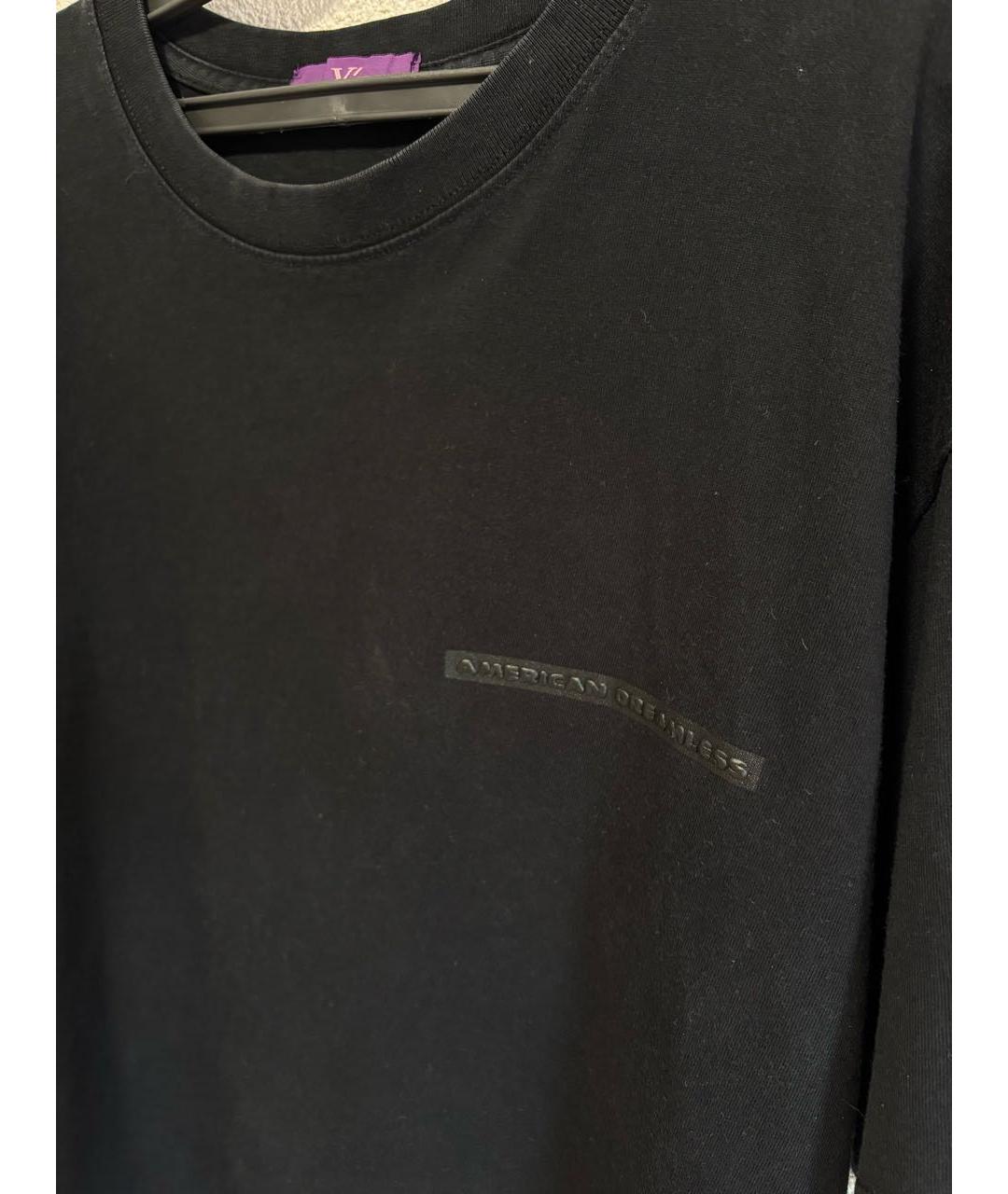 YOHJI YAMAMOTO Черная хлопковая футболка, фото 3