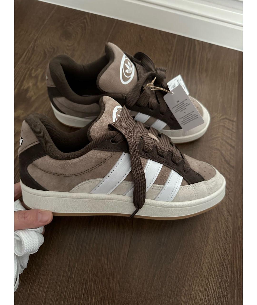 ADIDAS Коричневые замшевые низкие кроссовки / кеды, фото 2