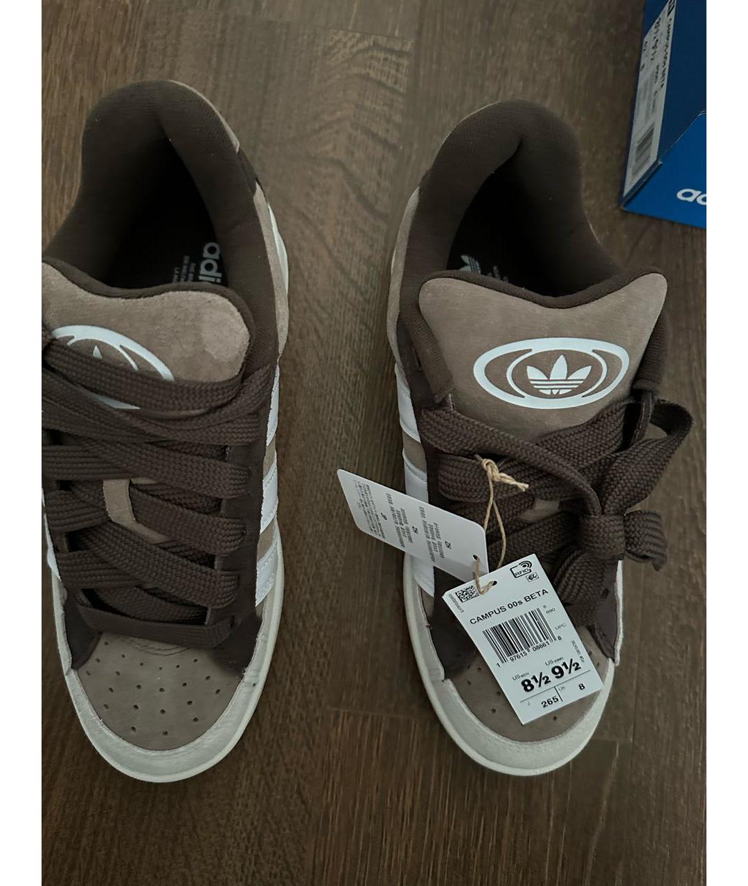 ADIDAS Коричневые замшевые низкие кроссовки / кеды, фото 3