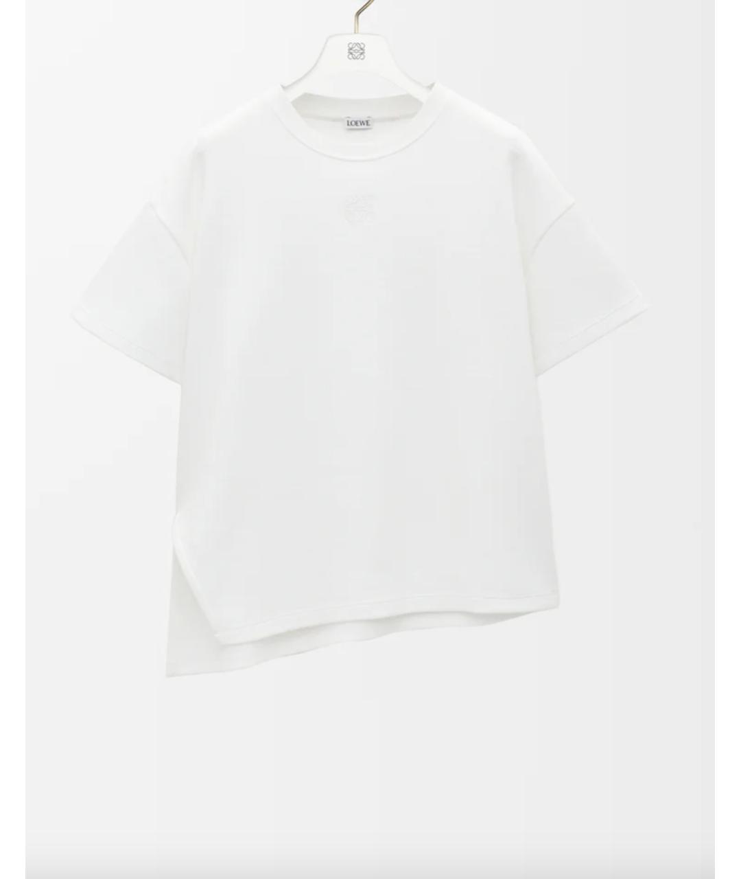 LOEWE Белая хлопковая футболка, фото 4