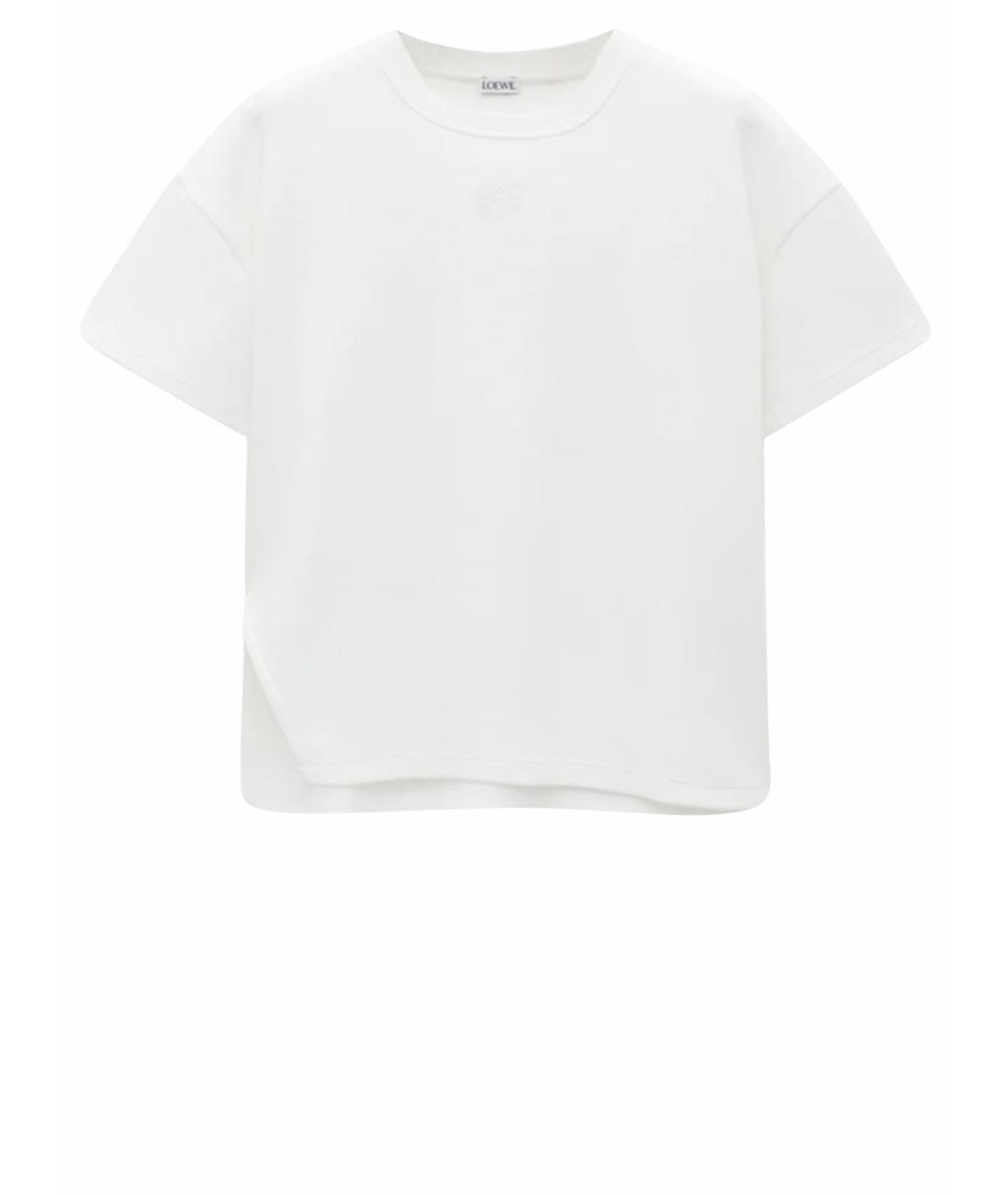 LOEWE Белая хлопковая футболка, фото 1