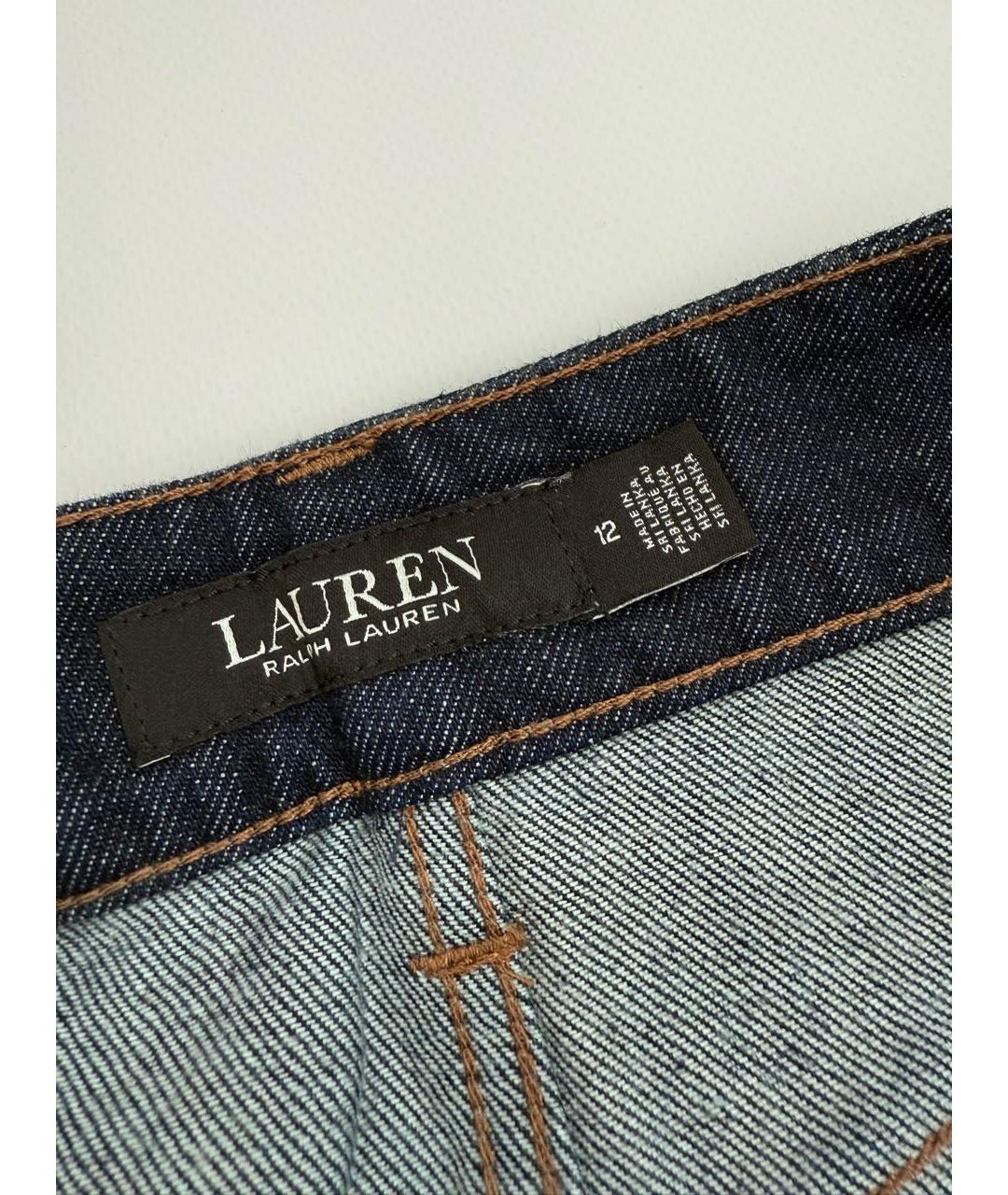 RALPH LAUREN Темно-синие хлопковые джинсы клеш, фото 3
