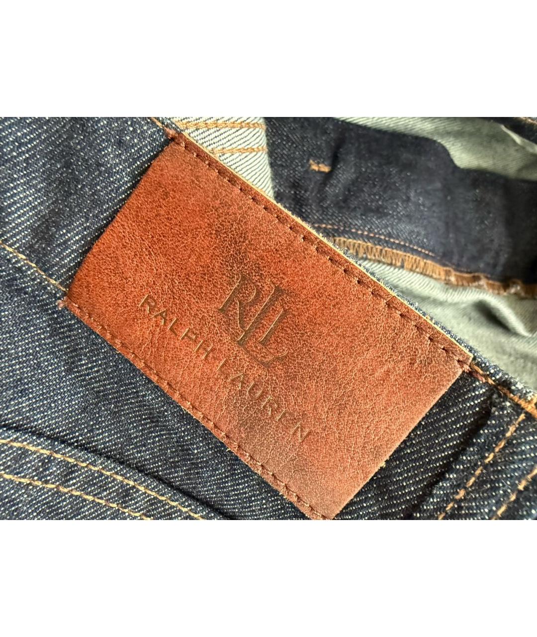 RALPH LAUREN Темно-синие хлопковые джинсы клеш, фото 6