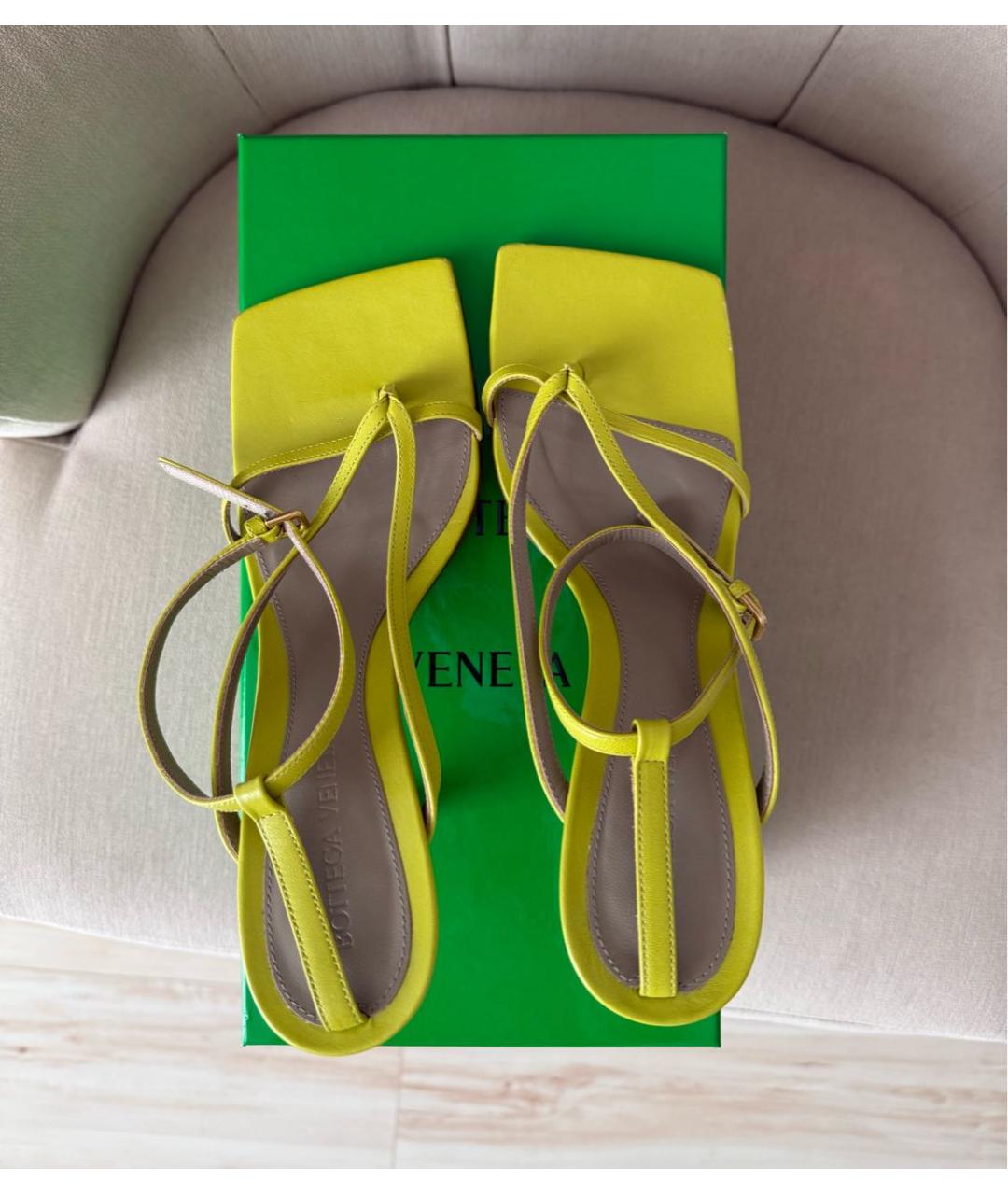 BOTTEGA VENETA Кожаные босоножки, фото 3