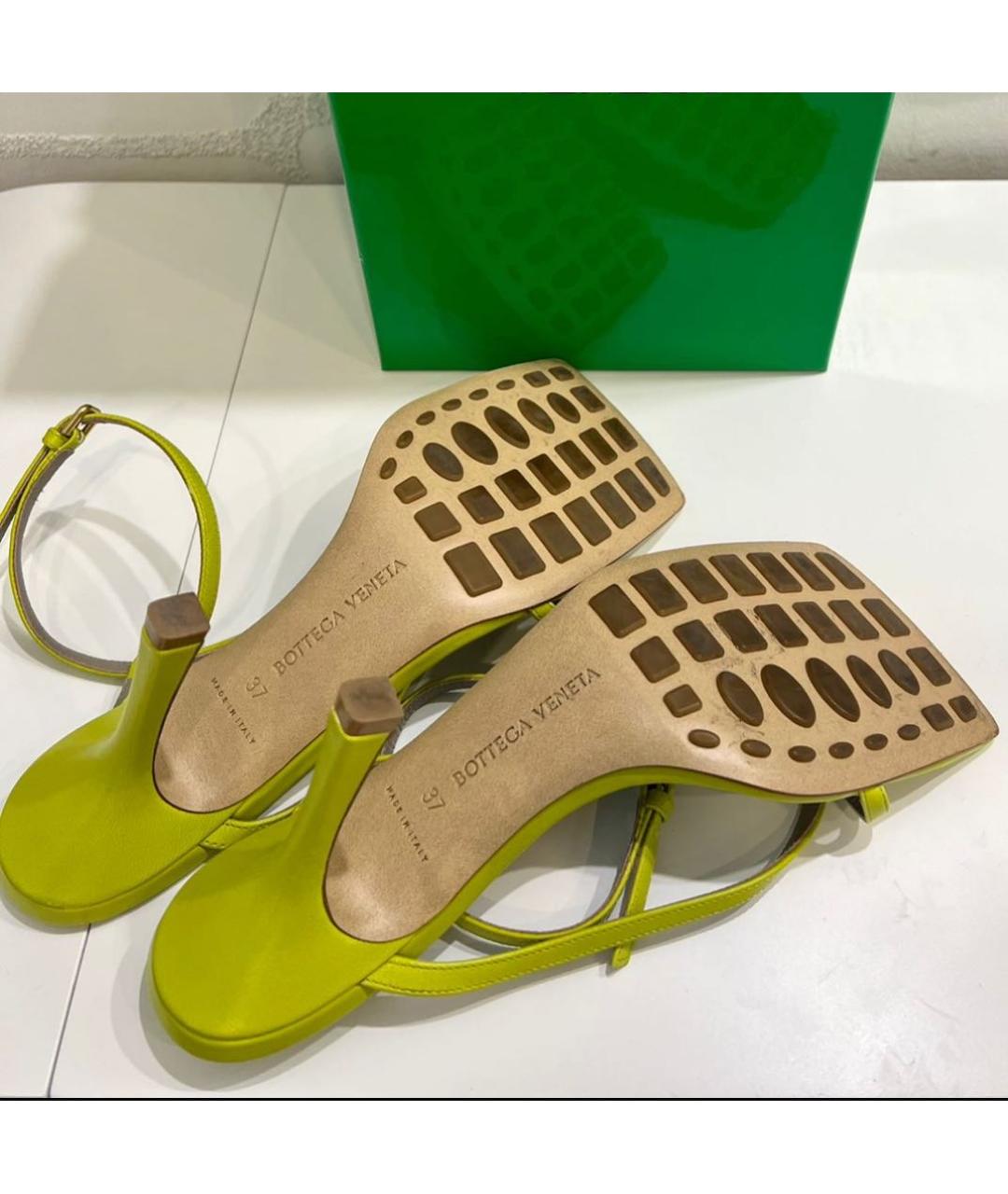 BOTTEGA VENETA Кожаные босоножки, фото 5