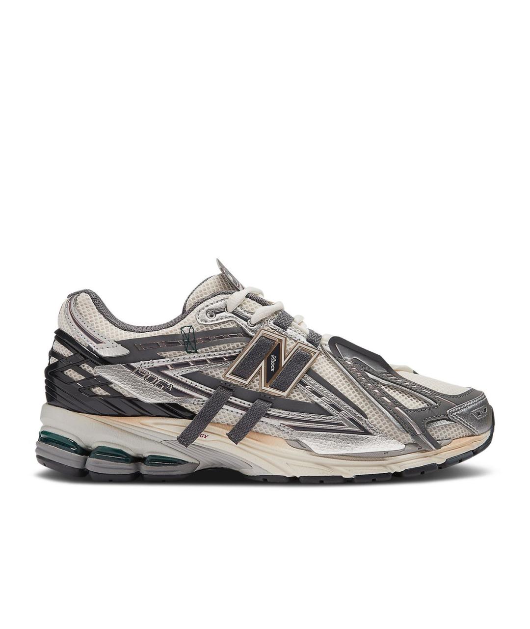 NEW BALANCE Серебряные синтетические низкие кроссовки / кеды, фото 1
