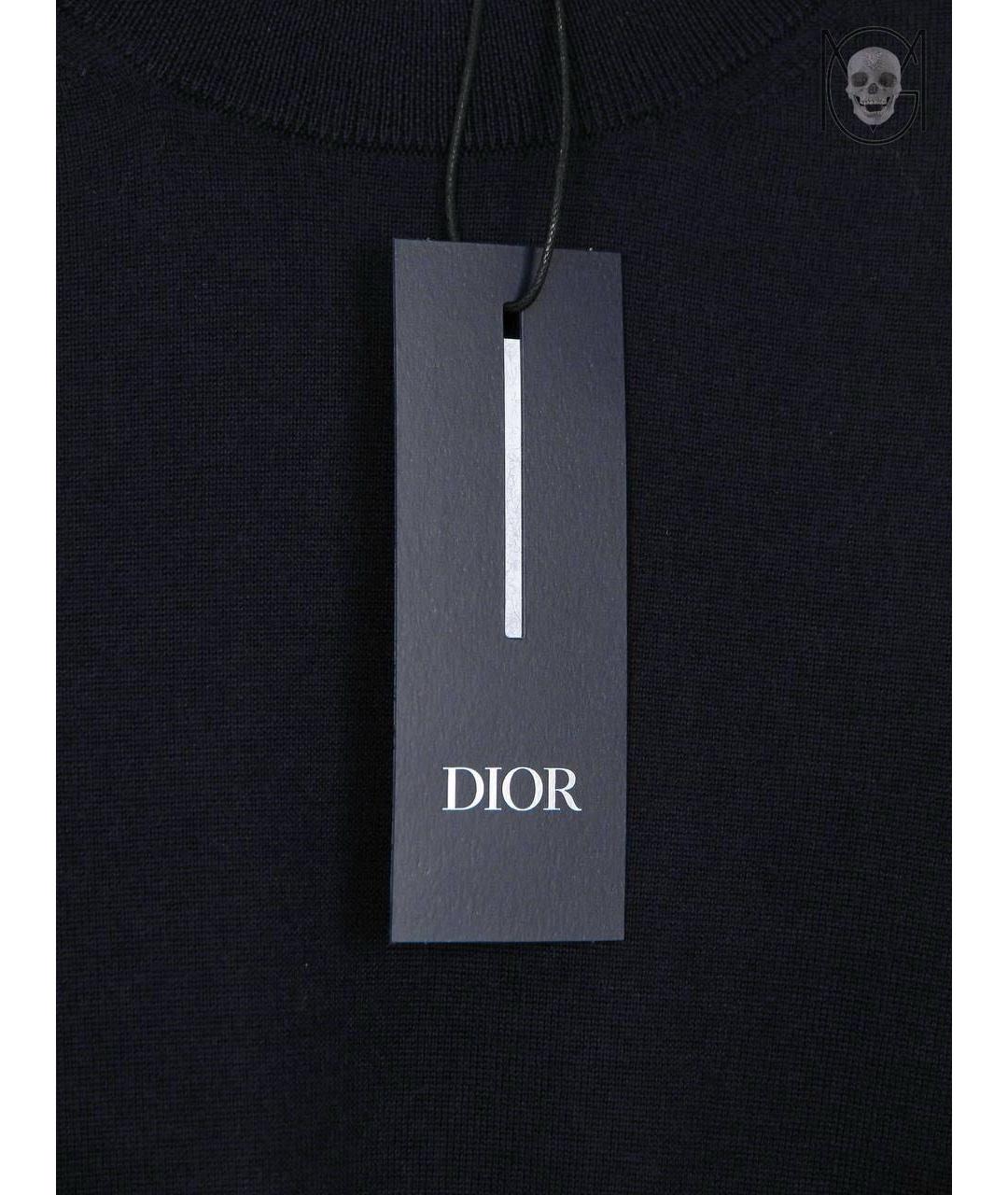 CHRISTIAN DIOR Темно-синий кашемировый джемпер / свитер, фото 4