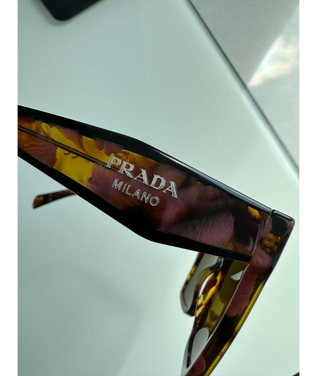 PRADA Мульти пластиковые солнцезащитные очки, фото 3