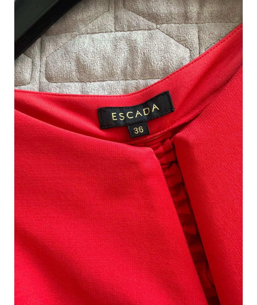 ESCADA Красное вискозное коктейльное платье, фото 4