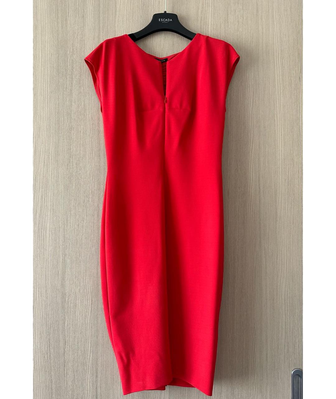ESCADA Красное вискозное коктейльное платье, фото 8