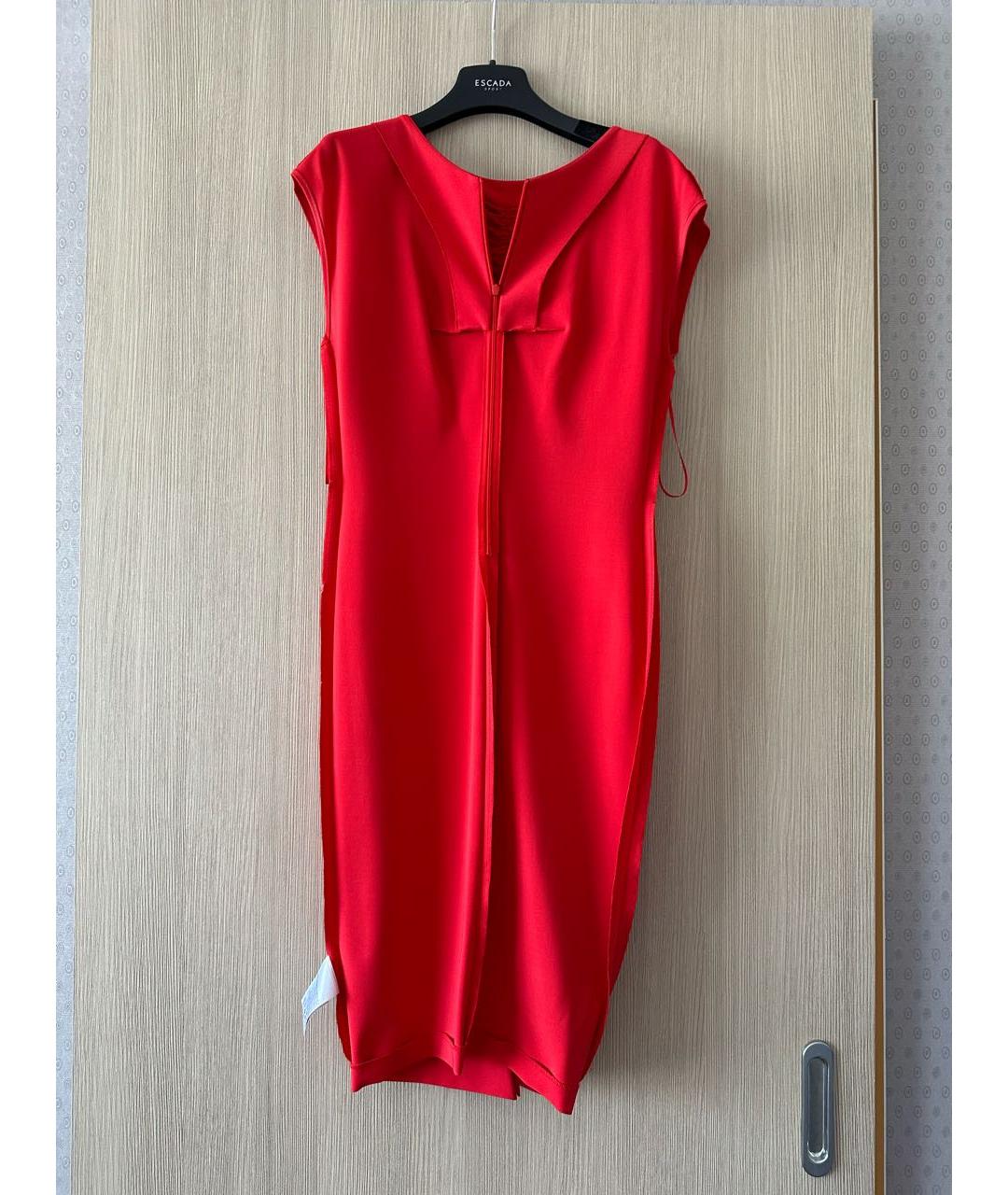 ESCADA Красное вискозное коктейльное платье, фото 7