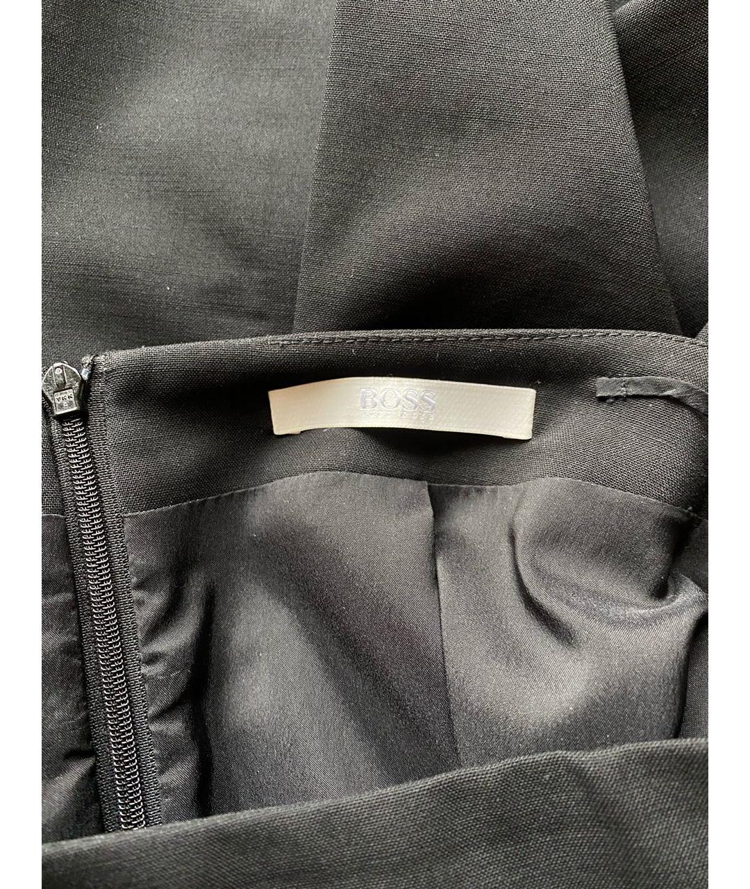 HUGO BOSS Черная шерстяная юбка мини, фото 5