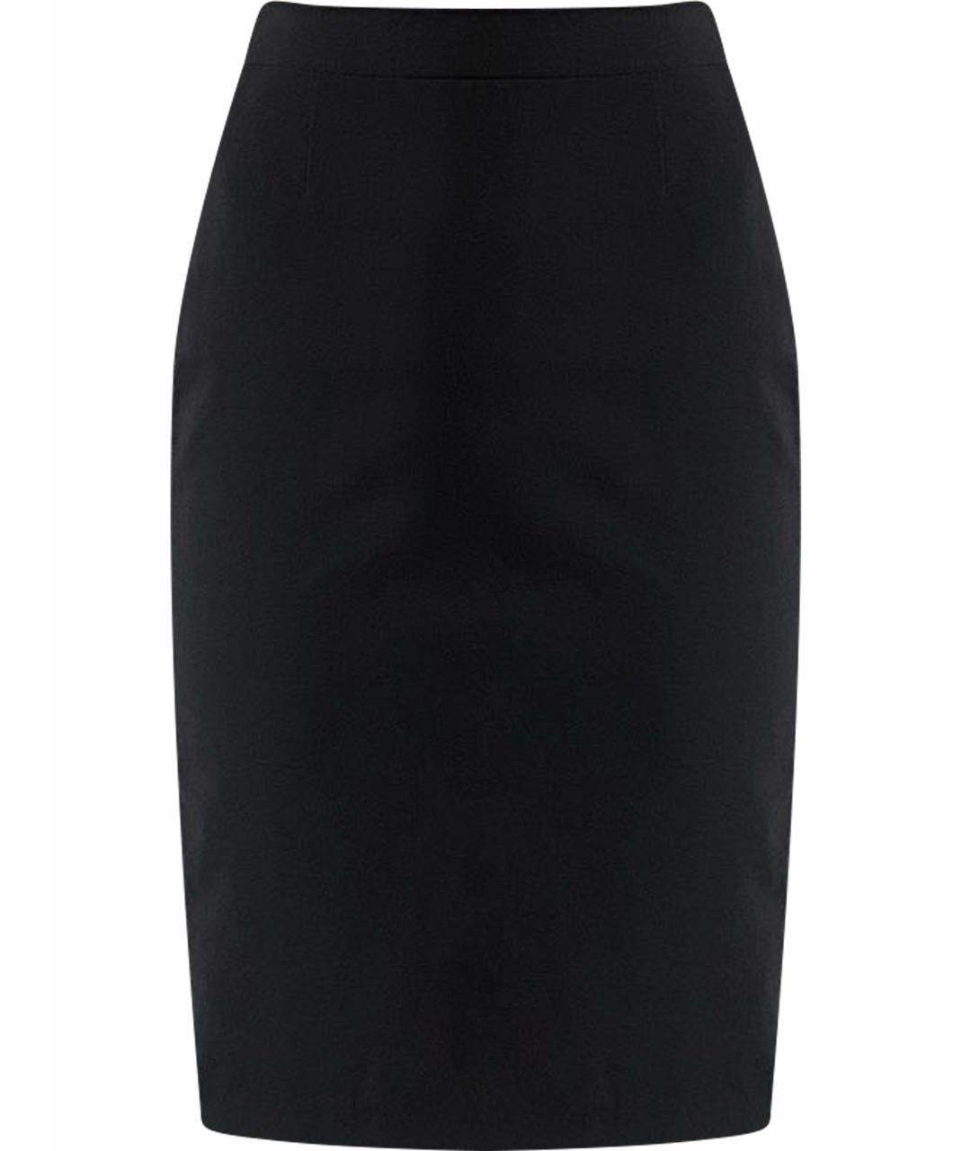 HUGO BOSS Черная шерстяная юбка мини, фото 1