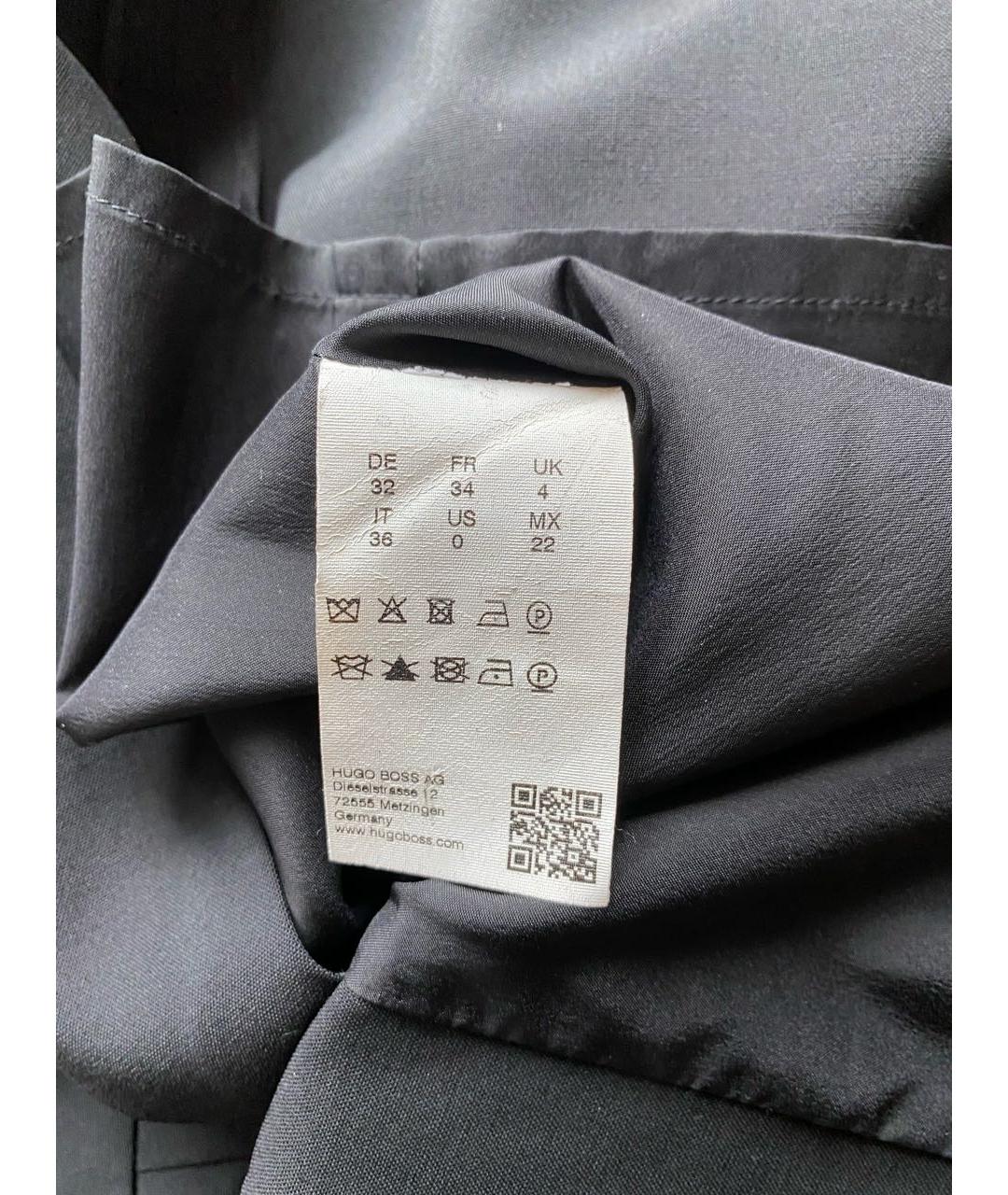 HUGO BOSS Черная шерстяная юбка мини, фото 4