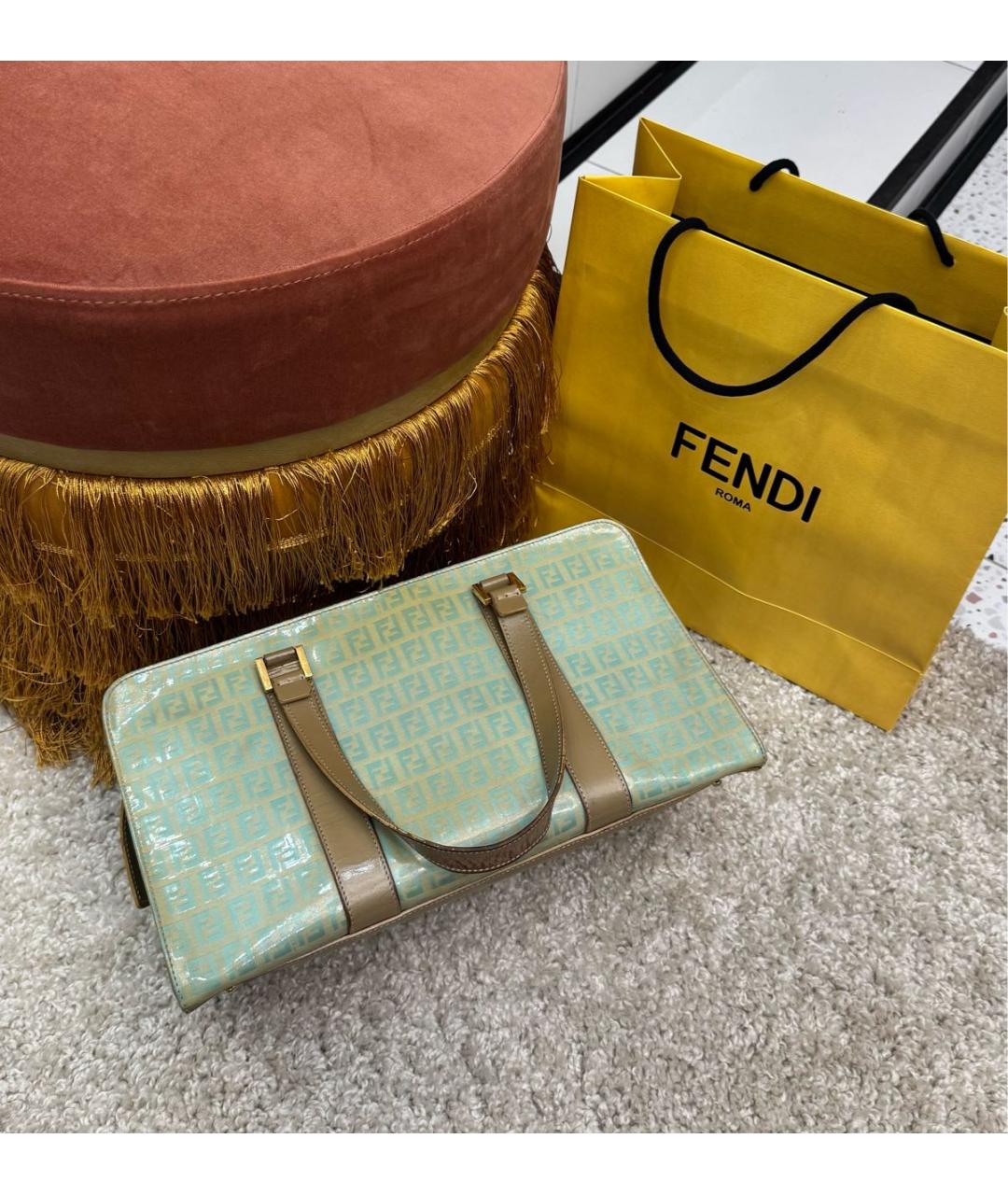 FENDI Зеленая сумка с короткими ручками, фото 8
