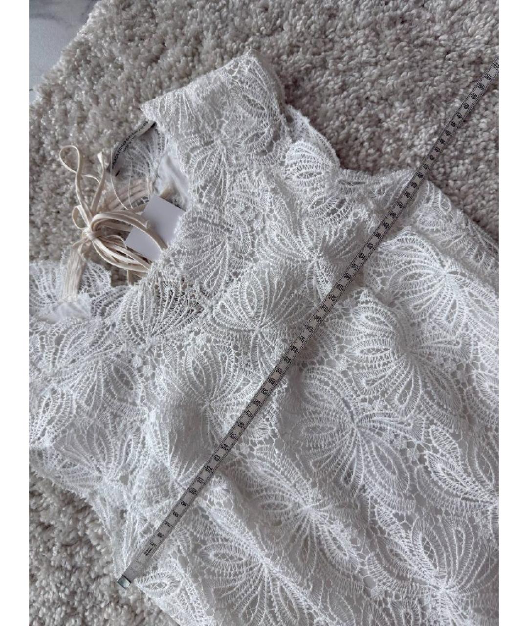 ERMANNO SCERVINO Белое полиэстеровое повседневное платье, фото 9