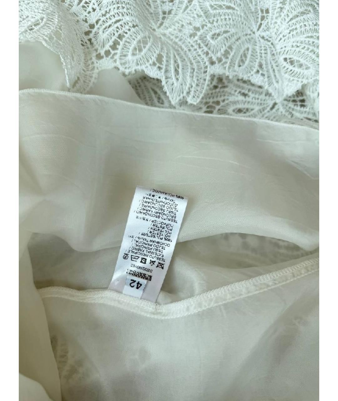 ERMANNO SCERVINO Белое полиэстеровое повседневное платье, фото 8