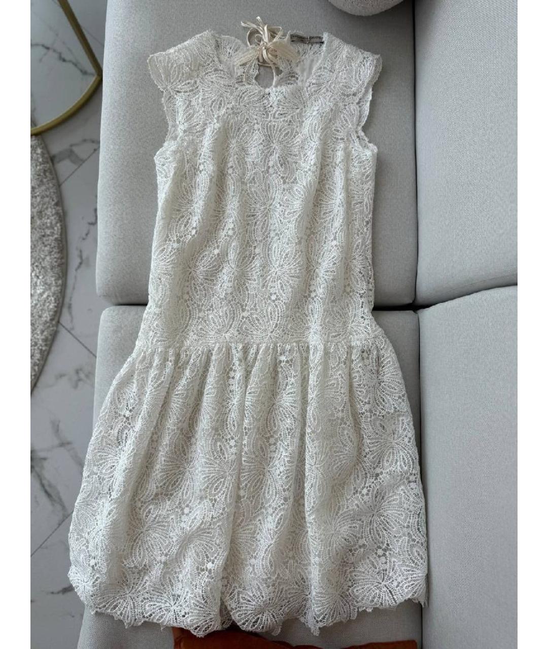 ERMANNO SCERVINO Белое полиэстеровое повседневное платье, фото 3
