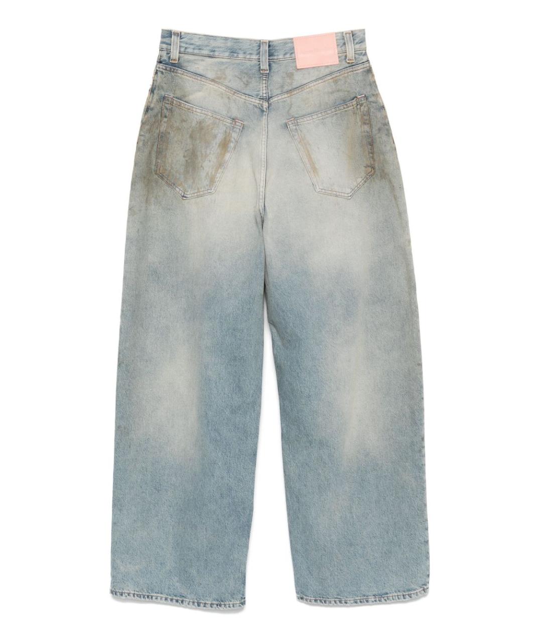 ACNE STUDIOS Голубые хлопковые прямые джинсы, фото 2