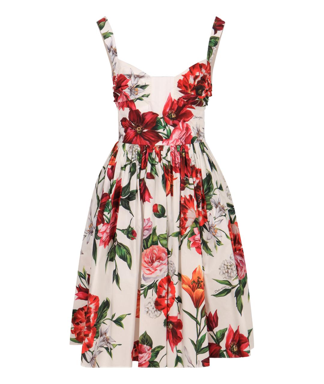 DOLCE&GABBANA Мульти хлопковое повседневное платье, фото 1