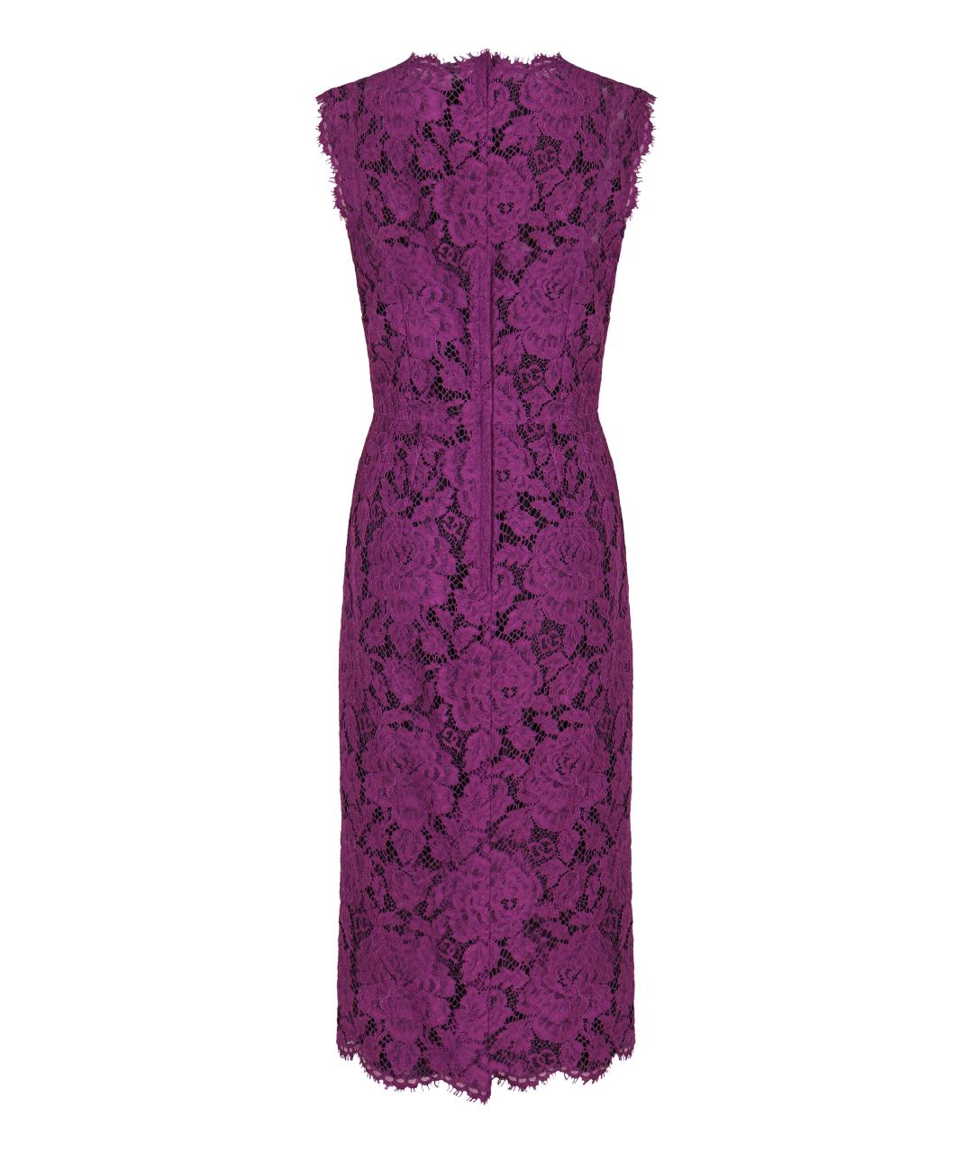 DOLCE&GABBANA Фиолетовое повседневное платье, фото 2
