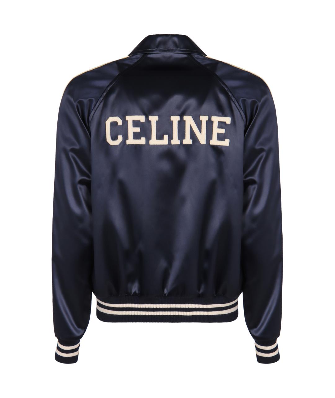CELINE Темно-синяя полиэстеровая куртка, фото 2