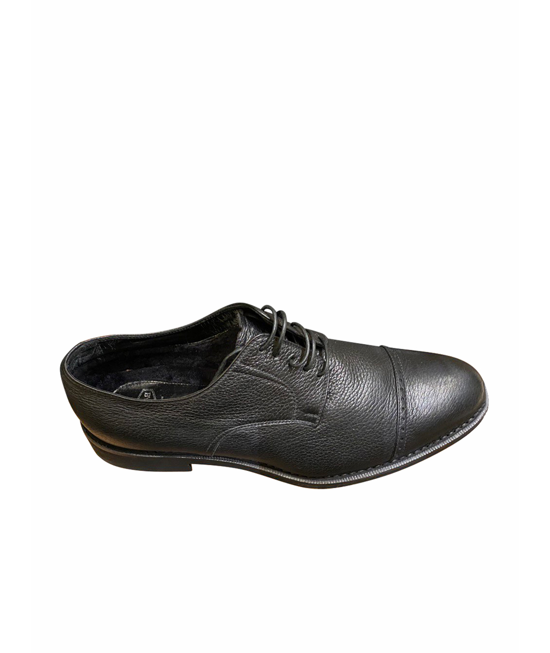 BARRETT Черные кожаные туфли, фото 1