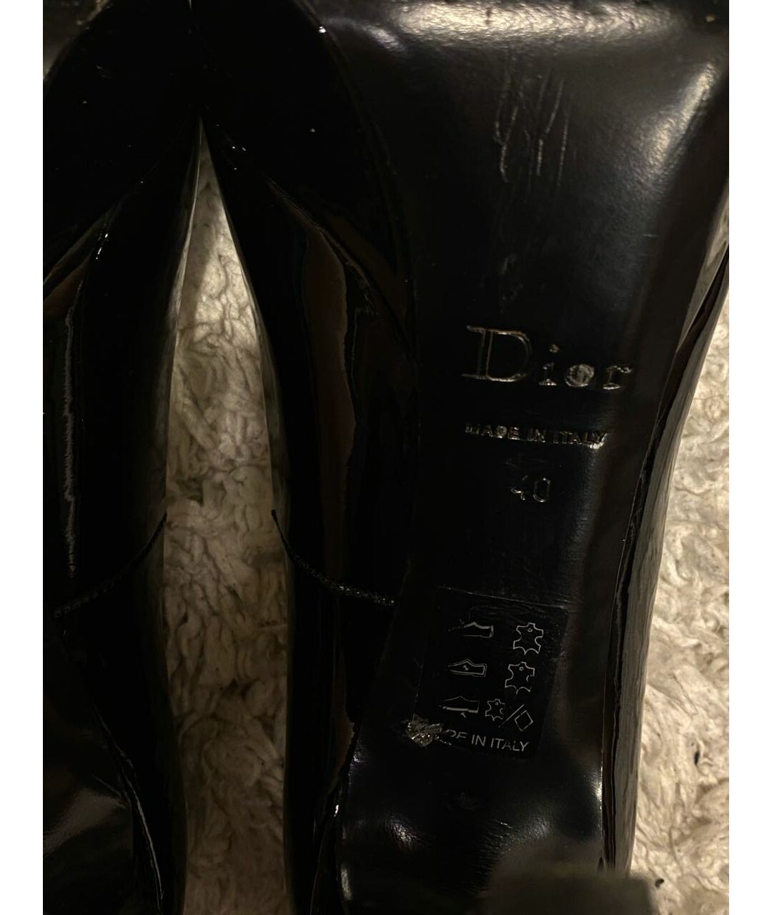 CHRISTIAN DIOR PRE-OWNED Черные туфли из лакированной кожи, фото 6