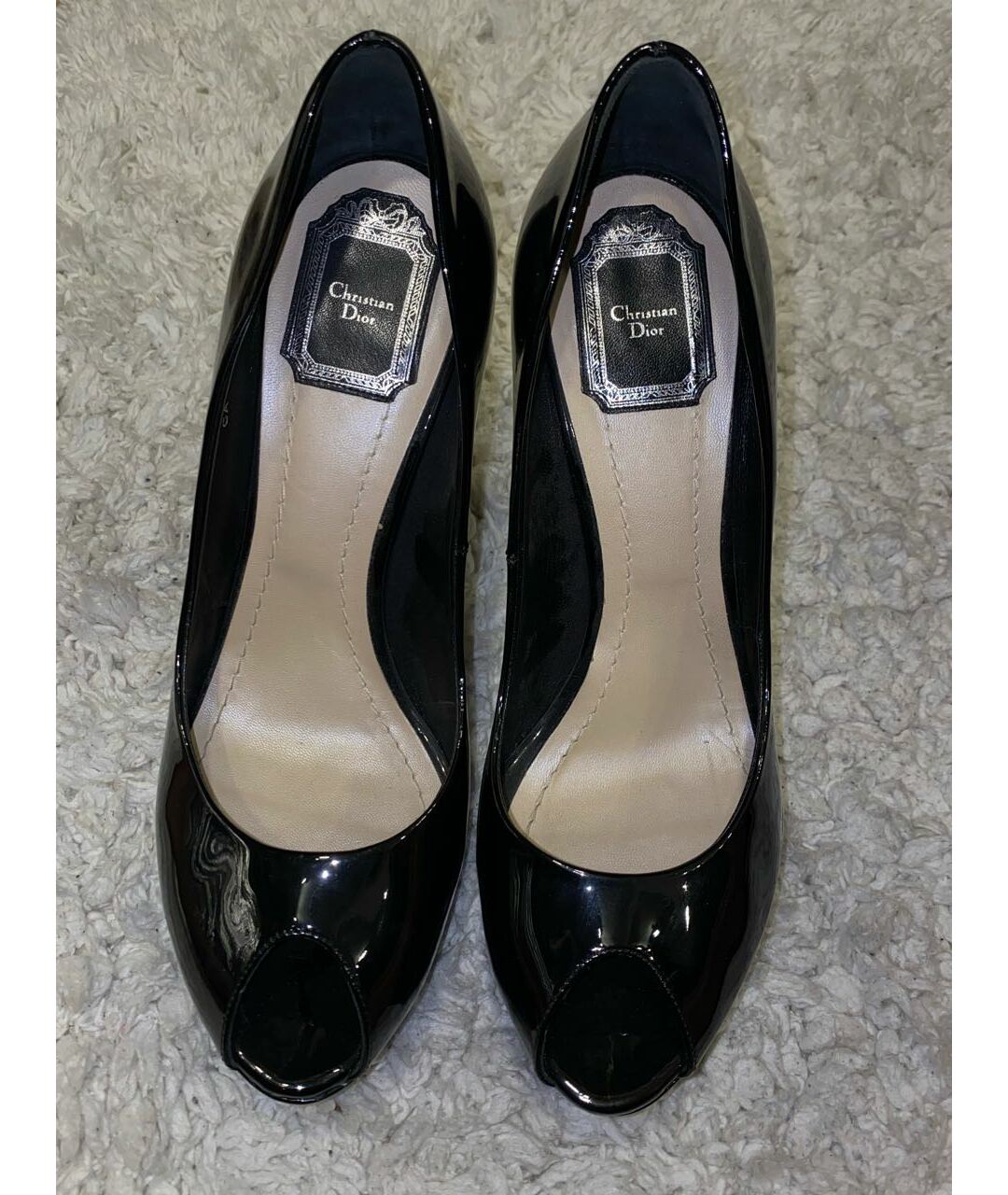 CHRISTIAN DIOR PRE-OWNED Черные туфли из лакированной кожи, фото 2