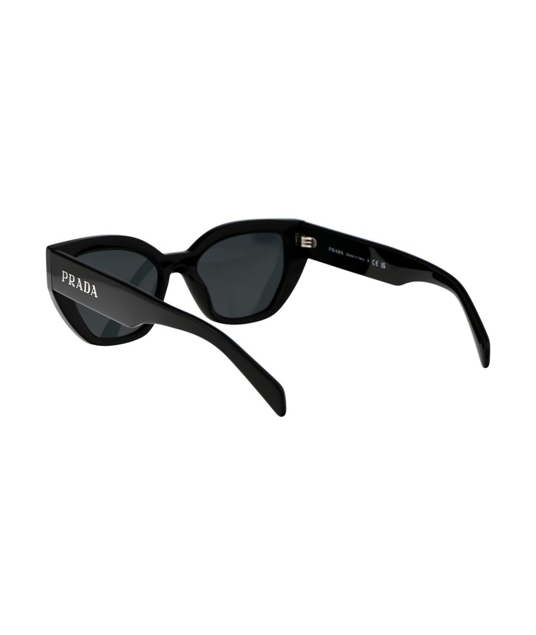 PRADA Черные пластиковые солнцезащитные очки, фото 4