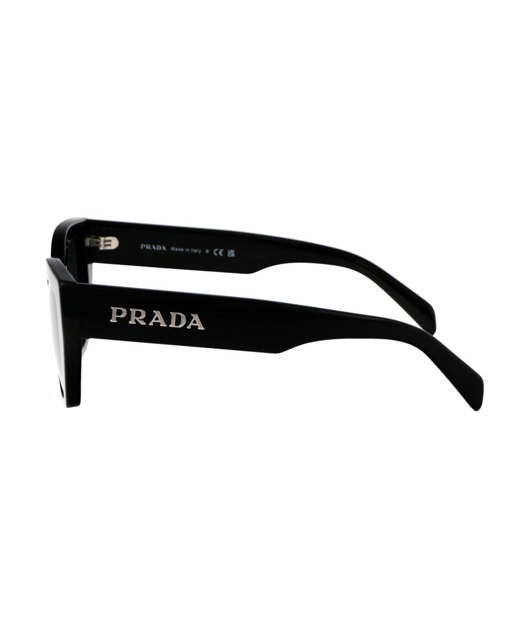 PRADA Черные пластиковые солнцезащитные очки, фото 3