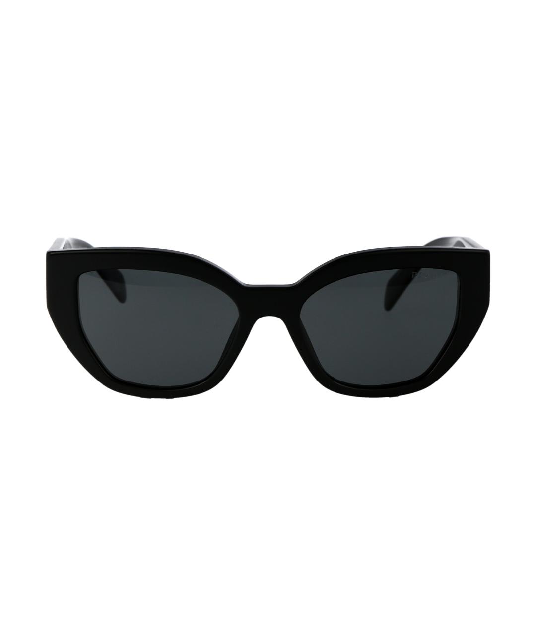 PRADA Черные пластиковые солнцезащитные очки, фото 2