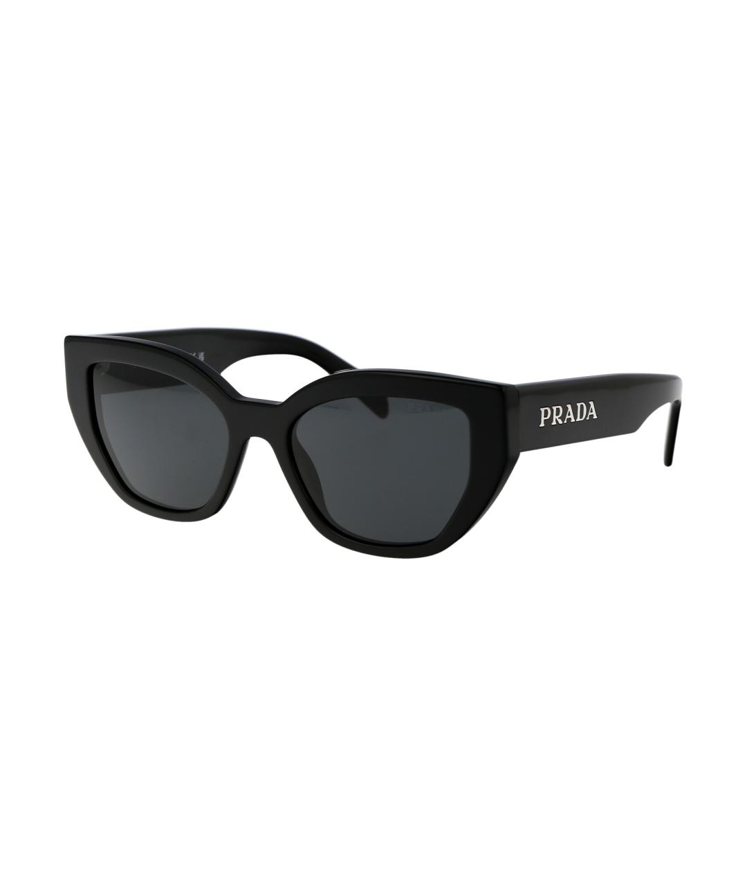 PRADA Черные пластиковые солнцезащитные очки, фото 1