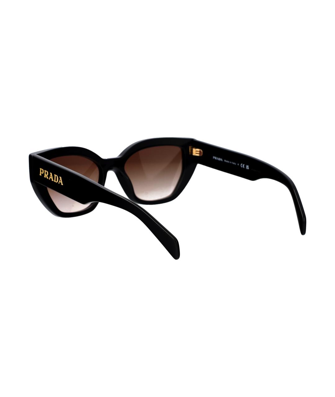 PRADA Черные пластиковые солнцезащитные очки, фото 4