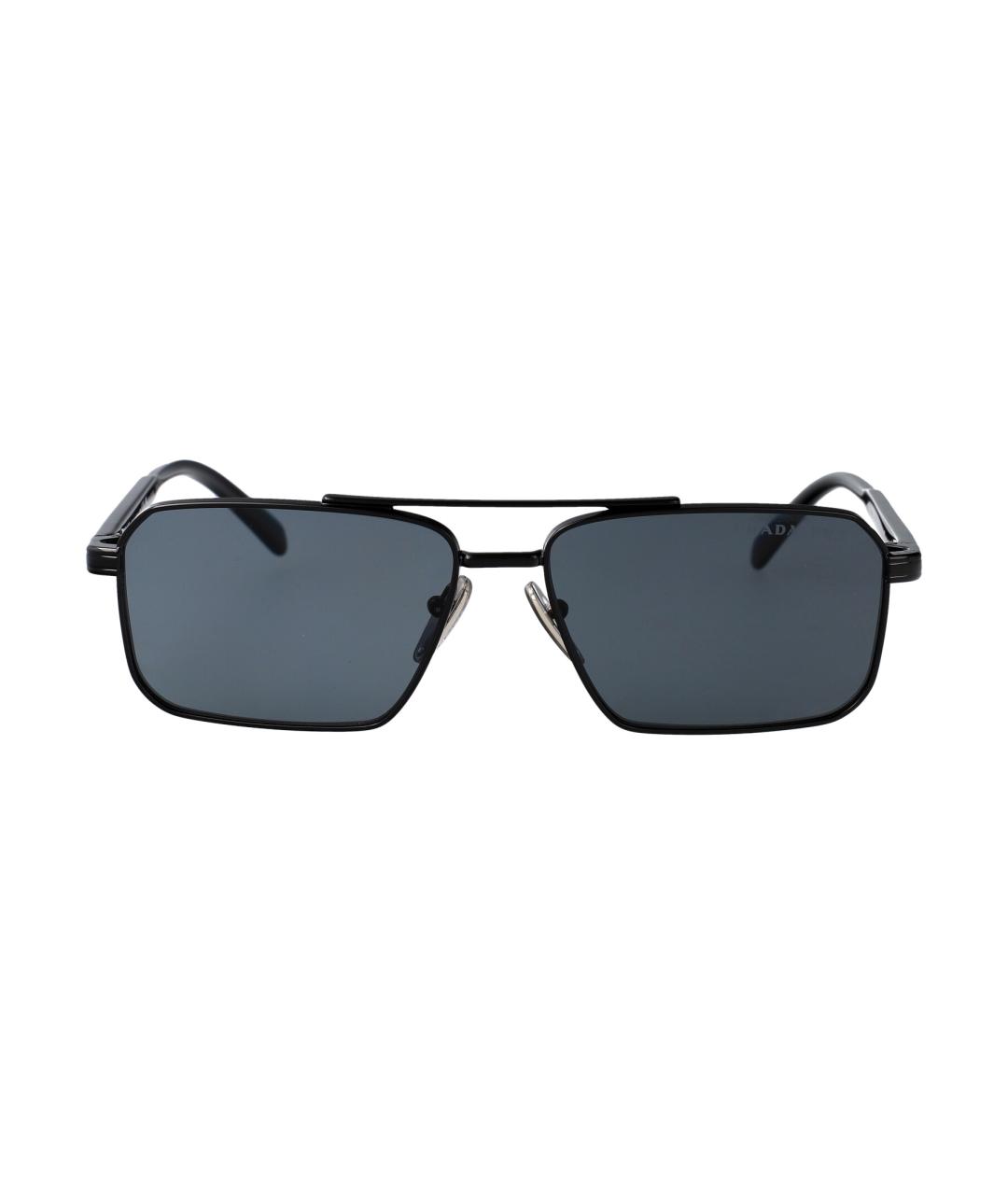 PRADA Черные металлические солнцезащитные очки, фото 2