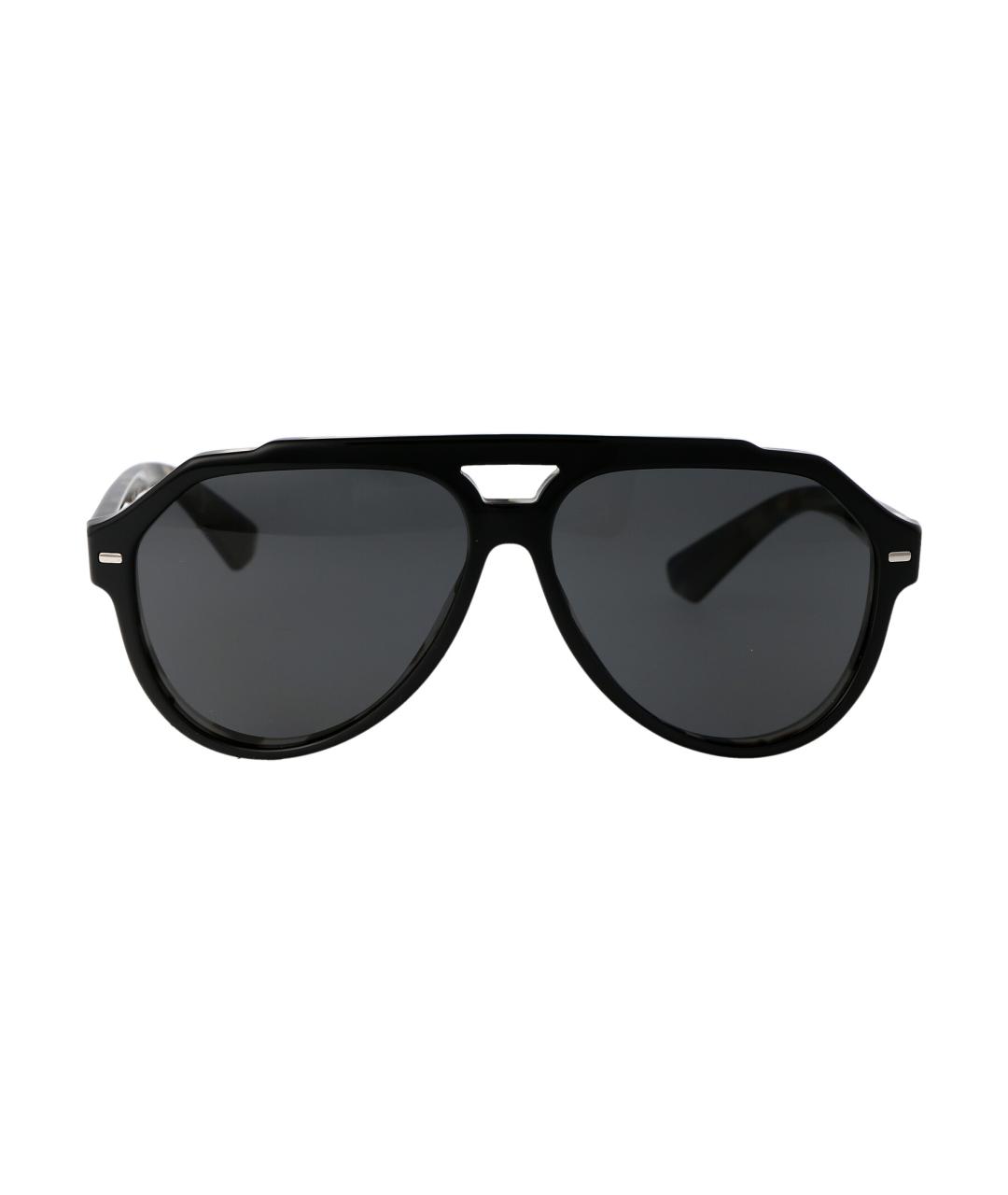 DOLCE&GABBANA Черные пластиковые солнцезащитные очки, фото 2