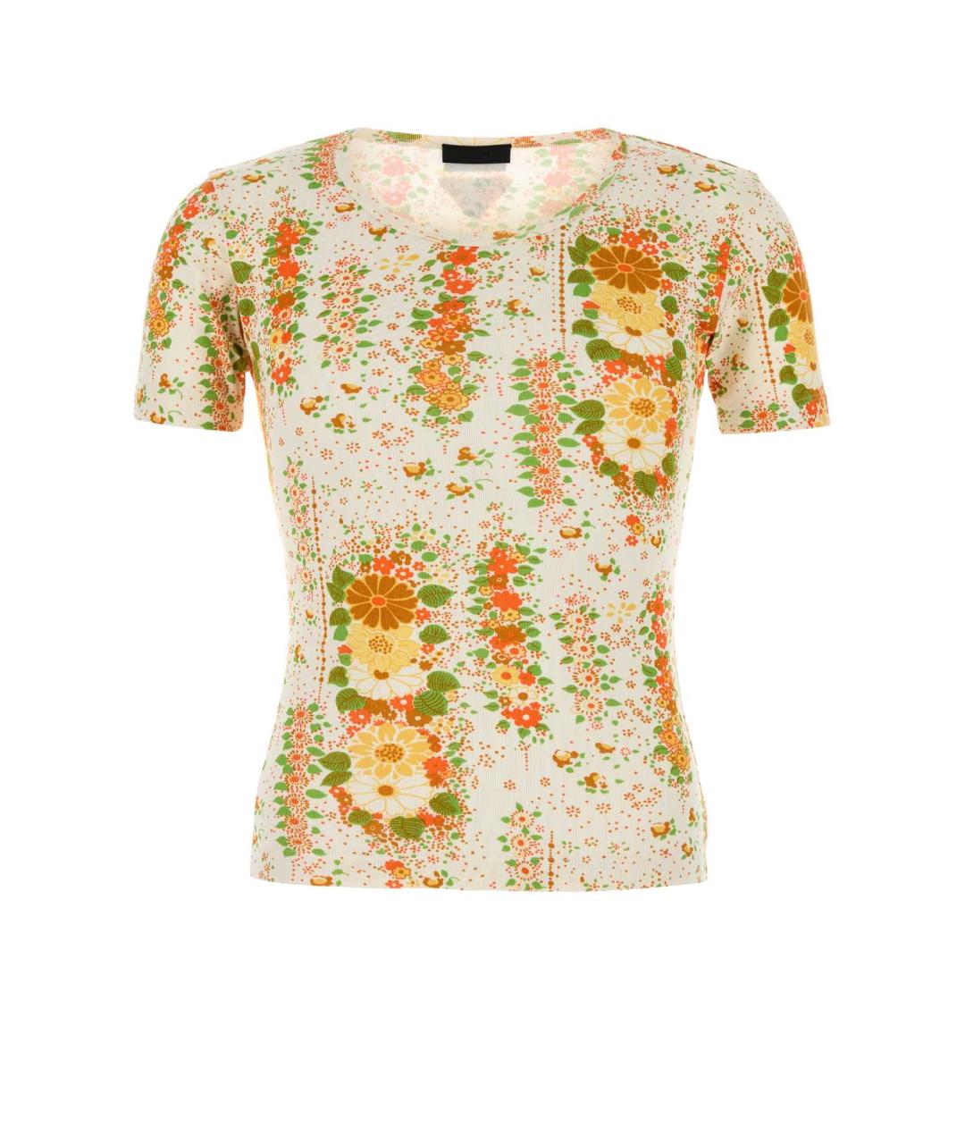 PRADA Мульти хлопковая футболка, фото 1