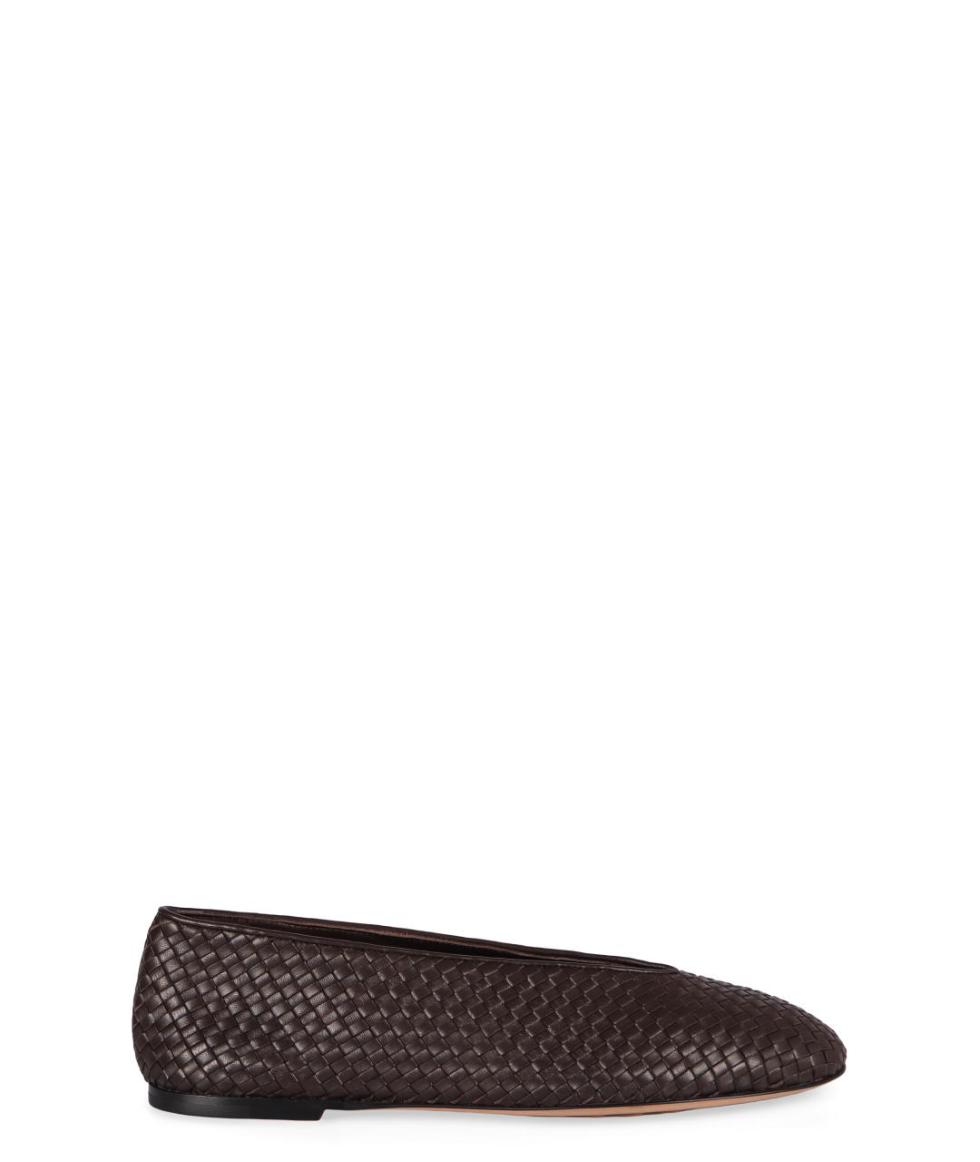 BOTTEGA VENETA Коричневые кожаные балетки, фото 2